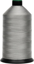 Extra Strong Bonded Nylon Thread #69 Tex70 – 16 OZ, 6000yds, Versatile Stitching Solution for Leather, Upholstery, Canvas Repair and More (Light Gray)