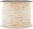 Mandala Crafts 1mm 109 Yards Cream Cotton Waxed Cord for Jewelry Making Bracelet Cord Waxed String - Beading String Thread Jewelry Cords for Necklaces String