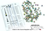 1.8 oz (50g, Approx. 600pcs) of Faceted Fire Polished Pressed Czech Glass Beads 4mm (0.16in), Crystal Vitrail 00030-28101 BCV