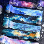 Washi Tape Stickers for Journaling,6 Rolls Star Tape Scrapbook Stickers for Scrapbooking Supplies,Junk Journal Supplies,DIY Craft(Starry Dreams)
