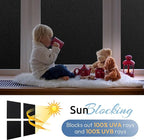 rabbitgoo Blackout Window Film, Sun Heat Blocking Privacy Cover for Glass, Removable Opaque Room Darkening Dark Black Out Window Covers Tint Shades for Home Day Sleep Light Blocker 23.6 x 78.7 Inches