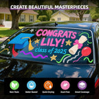 WUO window Chalk Markers,8 Colors Car Markers,15mm 3-in-1 Jumbo Wide Nib, Dust-Free & Non-Toxic - Erasable Blackboards Marker for Rock Painting, Poster, Stone, Ceramic, Glass