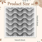 CHGCRAFT Wavy Lines Pattern Polymer Clay Texture Sheet Modern Gradient Art Lines Silicone Texture Mat for Polymer Clay Making Earrings Jewelry DIY Crafts 5.5 × 5.5 Inch