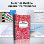 Rosmonde 5000 Pack (Pallet) Composition Notebooks Bulk, Wide Ruled, 200 Pages (100 Sheets), 9-3/4 x 7-1/2, Bulk Supplies for School Districts, Wholesale Orders, Educational Centre, 4-7 Days Transit