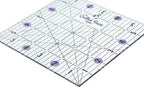 The Quilted Bear Quilting Rulers - Transparent Acrylic Non Slip Quilting, Patchwork & Sewing Ruler with Clear Black Lines & 30, 45 & 60 Degree Angles for Perfect Accuracy & Precision (6" x 6")