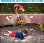 36Pcs Ice Cream Sidewalk Chalk Set Washable Sidewalk Chalks Kids Ch-alk Multicolor Ch-alk Side-walk Cha-lk Party Pack Jumbo Street Cha-lk for School Outdoor Art Play Paint on Chal-kboard
