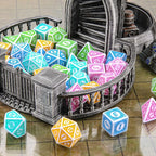 Coyeekn Polyhedral Dice DND Dice, 5 Sets of Dragons and Dungeons,RPG MTG Table Game Vintage Dice Carving Dice (35Pieces)