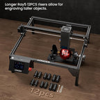 LONGER Laser Engraver Ray5 20000mW Engraver Machine with Air Assist Kit DIY CNC Laser Cutter Tool for Metal Glass Wood Working Area 15.7 "x15.7" with 4-in-1 Rotary Roller Kit