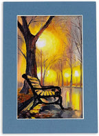 11x14 Mat for 8.5x11 Photo - Precut Steel Blue Picture Matboard for Frames Measuring 11 x 14 Inches - Bevel Cut Matte to Display Art Measuring 8.5 x 11 Inches - Acid Free Pack of TEN MATS