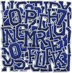 Letter and Number Iron On Patches, A-Z Alphabet and Numbers 0-9 Embroidery Applique Patch, DIY Decorative Heat Press Patches for Clothing Jeans Jackets Backpacks Hats (Blue 72 Pcs)