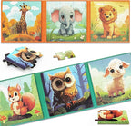 Puzzles for Kids Ages 3-5 2PK-72PCS-6 Animal Themes Magnetic Puzzles for Kids 4-6 Travel Puzzle for Airplane/Car/Road Trip/Gift Toys for 3 4 5 6 Year Old Girls and Boys