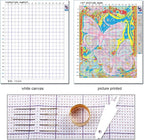 Foxdiviy Stamped Cross Stitch Kits for Beginners Full Range of Cross Stitching 11 CT Printed Cross Stitch Kits for Kids Adults Cross Stitch Patterns Needlepoint Kits-Owl Scenery 18x18 inch