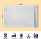 Silver Glitter HTV Heat Transfer Vinyl, 12" x 8ft lron on Vinyl, for T-Shirt Ironing, Vinyl HTV Easy to Cut and Weed, The Best Choice for DIY Creativity. (Silver, 12" x 8ft)