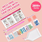 Klever Kits 16 Projects Gem Painting, Kids Diamond Gem Painting Kit with 5D Gem, Arts and Crafts for Girls Ages 6-12, Gem Craft Activities Kits, Premium Art Gift Ideas for Girls Ages 6, 7, 8+