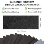 Sandpaper 4000 Grit, Wet Dry Sanding Sheets 9 x 3.6 Inch for Wood Furniture Finishing, Metal Sanding and Automotive Polishing, 14-Sheet