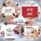 16pcs Merry Christmas Stencils for Card Making Reusable Drawing Believe Christmas Stencils for Painting on Wood Signs, Crafts, Wall Decorations