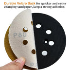 5-Inch 8-Hole Hook and Loop Sanding Discs 80-Grit Random Orbit Sandpaper, 100-Pack