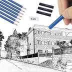 H & B 33 Pieces Drawing Pencils Set, Sketching Pencils Set & Drawing Kit, Includes Sketch Pad, Graphite Pencils, Charcoal Sticks and Eraser, Supplies for Artists/Beginner/Adults