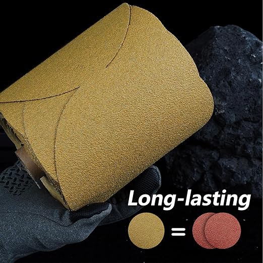 PSA Sanding Discs 6 Inch Adhesive Backed Sandpaper 100 Pack 220 Grit Self Adhesive Sanding Discs for DA Sander Self Stick for Wood, Auto Body Repair, Paint, Metal, and Plastic