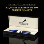 BEILUNER Blue Personalized Pen,Stunning Luxury Lacquer With 24K Gold,Schneider Ink Refills,Multiple Fonts To Custom Rollerball,Gift Pen For Men & Women,Executive,Graduation,Christmas,Nice Fancy Pens