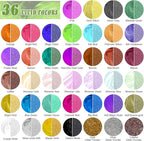 CHANGTIKEJI Mica Powder，36 Colors - 10g/Bottle of Natural Pigment Powder for Epoxy Resin，Soap Making，Candle Making,Lip Gloss,Car Freshies,Dye,Nail Polish,Bath Bombs