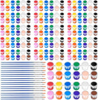 XINDUHUI 30 Pack Mini Acrylic Paint Set, 12 Colors Acrylic Paints Strips for Kids & Adults Craft Paint,420 PCS Kids Painting Kit Container Strips Storage for Home Birthday Classroom Party (420)