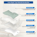 KING MOUNTAIN Linen Repair Patches, Self-Adhesive Linen Fabric Patches, 4 X 63 inch Extra Size, Multi Color, Can be Used for Linen Sofa Repair and Linen Clothes Repair (Light Green)