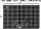 XNM Premium Self Healing Cutting Mat - 12 Inches by 18 inches - A3, 3 Layer Quality PVC Construction - Dual Sided, Imperial and Metric Grid Lines - Perfect for Cutting, Sewing, and Crafts