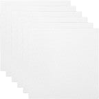 PATIKIL 12x12 Canvas Boards for Painting, 6 Pack 100% Cotton Square Triple Primed Stretched Blank Art Canvas Panel Bulk Thin for Acrylic, Oil, Tempera Paints, White