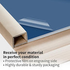 Trotec TroLase | 12"x12"x1/32", 8 Pcs | Sapphire/White | 2 Ply | Modified Acrylic | Laser Engraving Double Color Plastic Sheet | Engraving Blanks for Laser, Saw, Guillotine | Made in USA