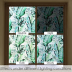 DKTIE Nature Pattern Rainbow Window Film Decorative Stained Glass Window Film Static Cling Films Easy Apply Removable Comes with Tools (U560-Reeded Glass, 17.7" x 118.1")