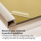 Trotec | Metallic Looking Acrylic Sheet | 12"x24"x1/16, 4 Pcs | European Gold/Black | Metallic Finish - Scratch Resistant for Laser Engraving & Cutting,Printing,Glowforge,Name Plate | USA Made