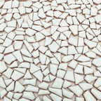 1.1LB Irregular Ceramics Mosaic Tiles, Mosaic Pieces Stones for DIY Mosaic Making Craft Hobby Arts Home Wall Decoration (White)