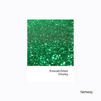 Hemway Polyurethane & Epoxy Resin Glitter 100g / 3.5oz Metallic Crystal Flake Additive for Flooring Jewelry Tumblers Glass Pigment - Chunky (1/40" 0.025" 0.6mm) - Emerald Green
