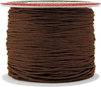 Mandala Crafts 1mm 109 Yards Chocolate Brown Cotton Waxed Cord for Jewelry Making Bracelet Cord Waxed String - Beading String Thread Jewelry Cords for Necklaces String