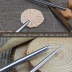 4 PCS Clay Needle Tools Sculpting Ceramics Pottery Carving Tools for Model Clay Supplies,Stainless Steel Ceramic & Pottery Needle Tools 5.9 Inch Texture Needle Pottery Scoring Tool,Silver, LXLVOUEG