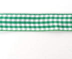 Green Gingham Plaid Checked Ribbon 25 Yards Each Roll 100% Polyester (5/8",Green)