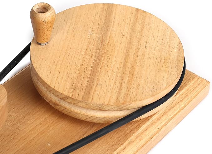 Yarn Winder – Large Handcrafted Wooden Ball Winder for Knitting, Crocheting & Weaving – Heavy-Duty Natural Beachwood Yarn Winder for 8-12 oz Yarn Cakes