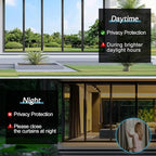 DOWELL One Way Window Privacy Film with 3 Tools Window Tint for Home Sun Blocking Heat Control Anti UV Reflective Mirror Covering See Out Not in for House and Office Black Silver 23.6" X 157.4"