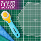 Hexagon Quilting Template Set - 7" with 1/4" Seam Allowance - Durable Acrylic Templates for Quilting, Patchwork, Crafting, & Sewing Projects - Clear Templates for Accurate Designing