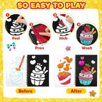 FUNNYB&G Foil Art Party Favors for Kids - 24 Pack Foil Art Crafts Kits Coloring Books, Goodie Bag Stuffers Party Favors for Kids 4-8 8-12, Bulk Birthday Classroom Prizes Girls Boys Gifts Halloween