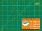 ArtAt Self Healing Cutting Mat: 18″x 24″ Green Double Sided, Non-Slip 5 Layers PVC Durable A2 Sewing Craft Mat for Rotary Cutter, Use for Quilting, Scrapbooking and Craft & Art Projects…
