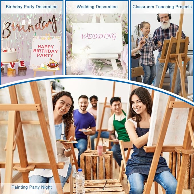 ESRICH Stretched Canvas for Painting, 8 Pack 9x12 Inch Canvas Value Pack,Primed Acid-Free Cotton Blank Canvases, Painting Canvas for Oil & Acrylic Paint.