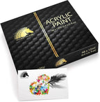 MyArtscape Acrylic Paint Set - 48 x 12ml Tubes - Lightfast - Heavy Body - Non Fading - Vibrant Colors - Artist Quality Painting Supplies - Professional Grade Paints