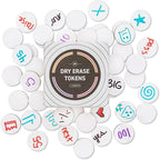 Stellar Factory: Dry Erase Tokens: Reusable for DIY, Game Design, and RPGs (80 PCS)