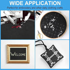 Cross Stitch Fabric 16 Count Aida Cloth 59 x 39 Inch Large Size Classic Reserve Cross Stitch Supplies Embroidery Fabric Cloth Cross Stitching for Home DIY Craft Embroidery Decoration Handmade, Black