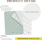 KING MOUNTAIN Coarse Linen Repair Patches, Self-Adhesive Linen Fabric Patches, 8X11 inch Extra Size, Multi Color, Can be Used for Linen Sofa Repair and Linen Clothes Repair(8" x 11",Light Green)