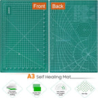 5 Pack Self Healing Sewing Mat, JIARON 12'' x 18'' Cutting Mats for Crafts, Double Sided 5 Layers Craft Cutting Mat for Sewing, Crafts, Scrapbooking Mat.