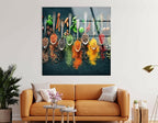 My Photostation.com 28Wx18H'' Spoon Spices Glass Wall ArtTempered Glass Printing Wall Decor Large Wall Art Wall Hangings