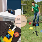 YZ Battery Powered Scoreboard Clock Timer with Buttons, Portable Digital Scoreboard with Remote, Electronic Scoreboard with Stand, Cornhole Score Keeper for Outdoor Yard Games/Shuffleboard/Pickleball